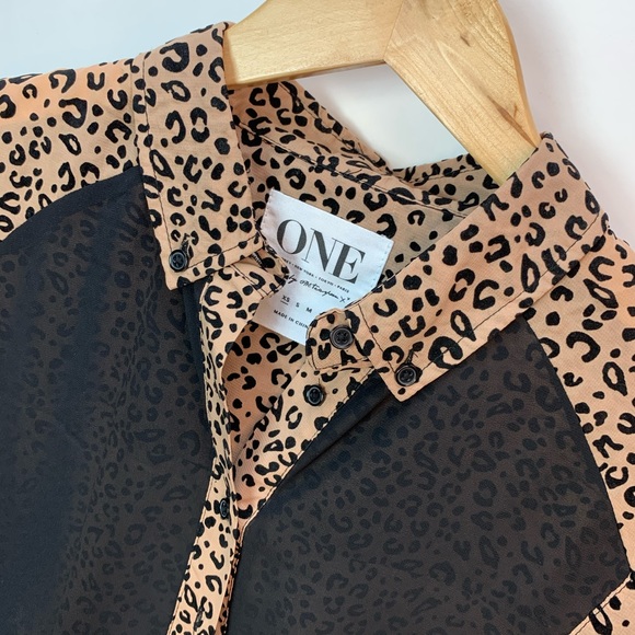 NWT One Teaspoon Leopard Print Blouse - Picture 5 of 8